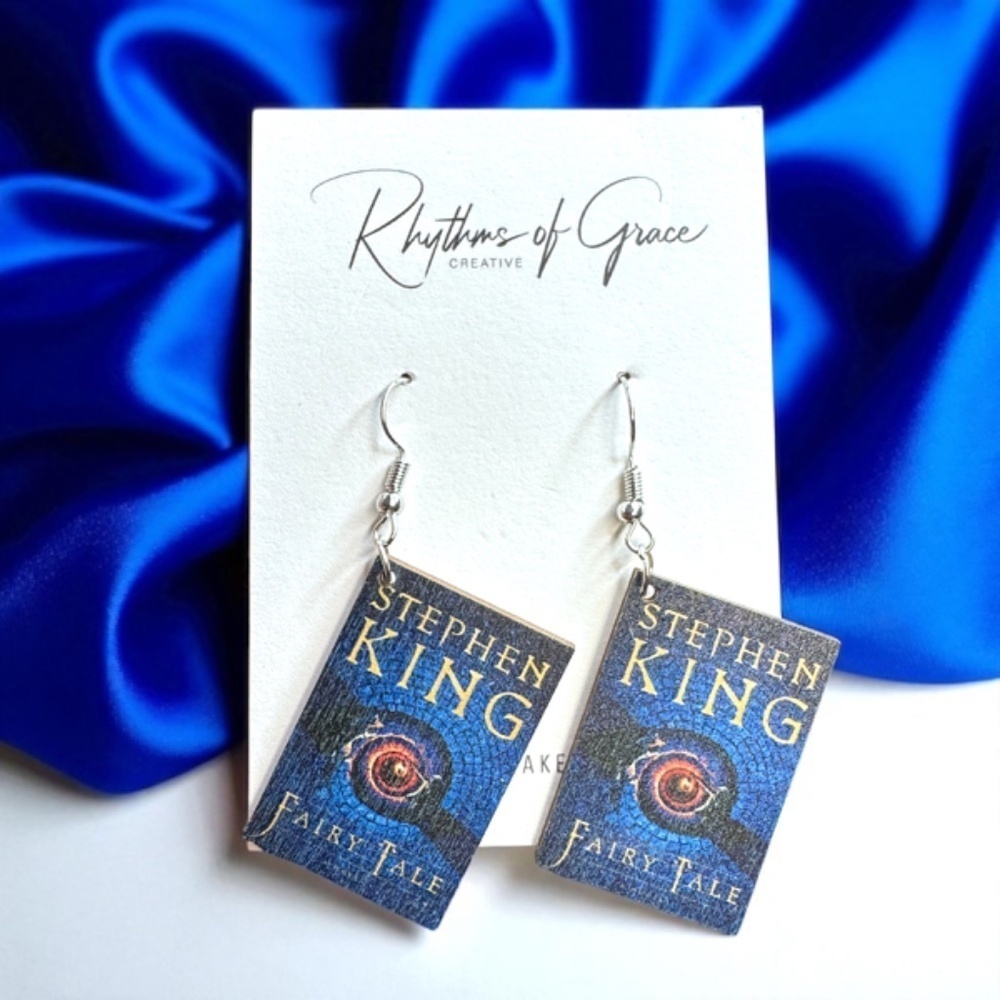 Fairy Tale Stephen King Book Earrings NWT